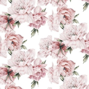 Beautiful pink peony bouquet pattern