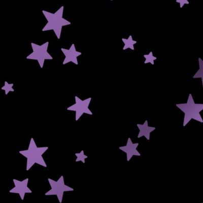 starry stars LG amethyst purple on black