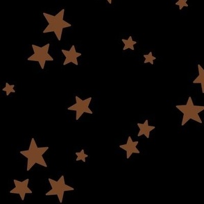 starry stars LG chocolate brown on black