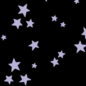 starry stars LG light purple on black