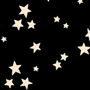 starry stars LG ivory on black