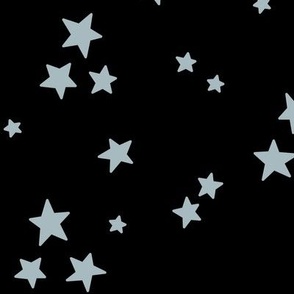 starry stars LG slate blue on black