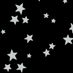 starry stars LG sterling grey on black