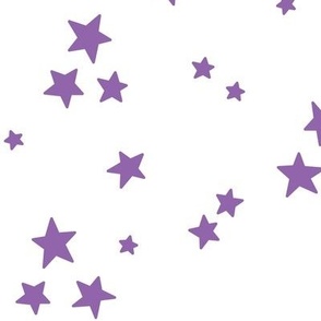 starry stars LG amethyst purple on white
