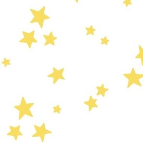 starry stars LG butter yellow on white