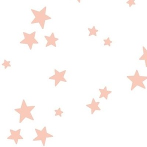 starry stars LG blush pink on white