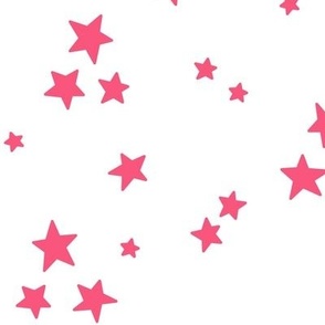 starry stars LG hot pink on white
