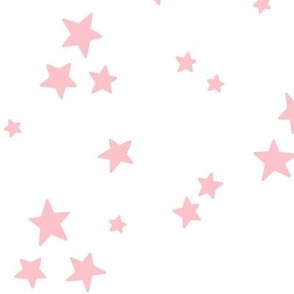 starry stars LG light pink on white
