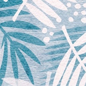 Misty Blue Palms - Jumbo Scale