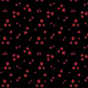 starry stars SM red on black