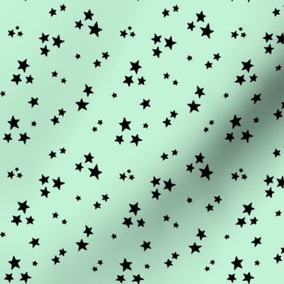 starry stars SM black on ice mint green