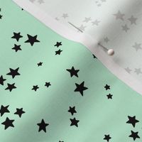 starry stars SM black on ice mint green