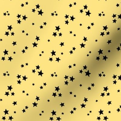 starry stars SM black on sunshine yellow