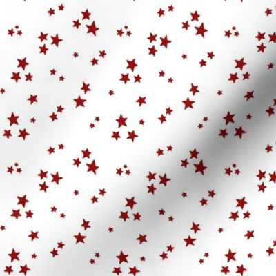 starry stars SM dark red on white