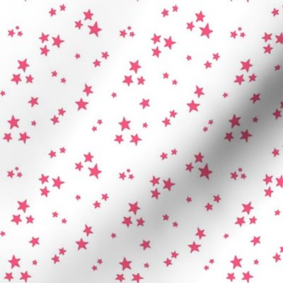 starry stars SM hot pink on white