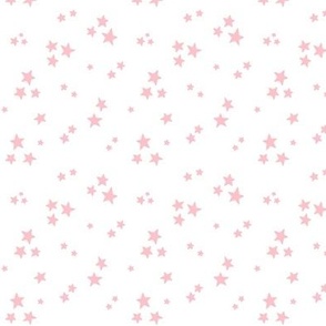 starry stars SM light pink on white