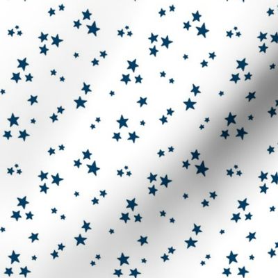 starry stars SM navy blue on white