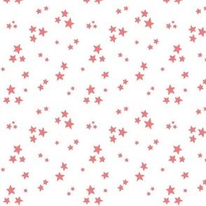 starry stars SM coral on white