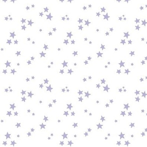 starry stars SM light purple on white