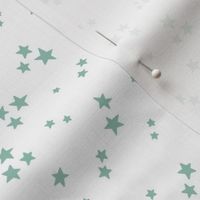 starry stars SM faded teal on white