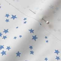 starry stars SM cornflower blue on white