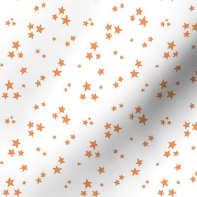 starry stars SM tangerine orange on white