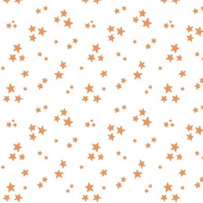 starry stars SM tangerine orange on white