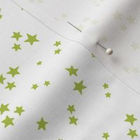 starry stars SM lime green on white
