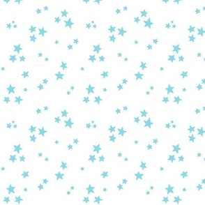 starry stars SM sky blue on white