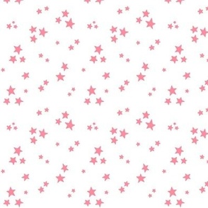 starry stars SM pretty pink on white