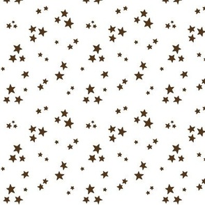 starry stars SM dark brown on white