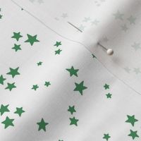 starry stars SM kelly green on white