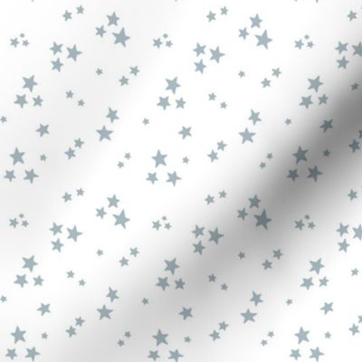 starry stars SM slate blue on white