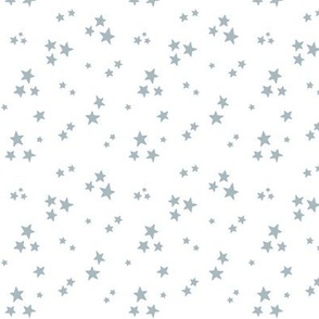 starry stars SM slate blue on white