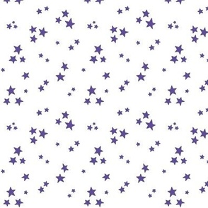 starry stars SM purple on white