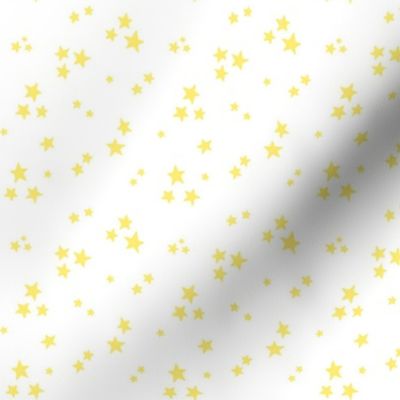 starry stars SM lemon yellow on white