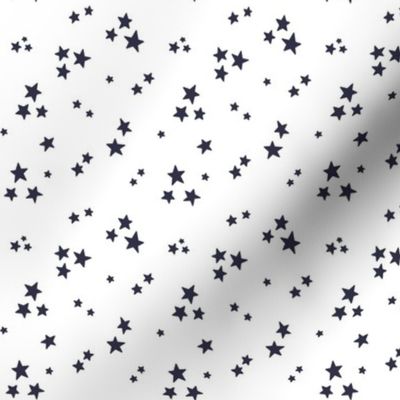 starry stars SM midnight blue on white