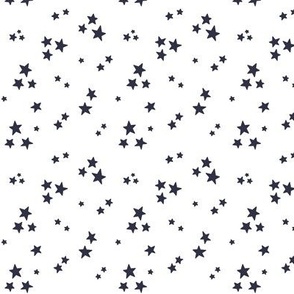 starry stars SM midnight blue on white