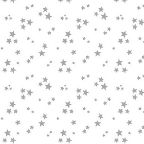 starry stars SM grey on white