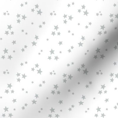 starry stars SM sterling grey on white