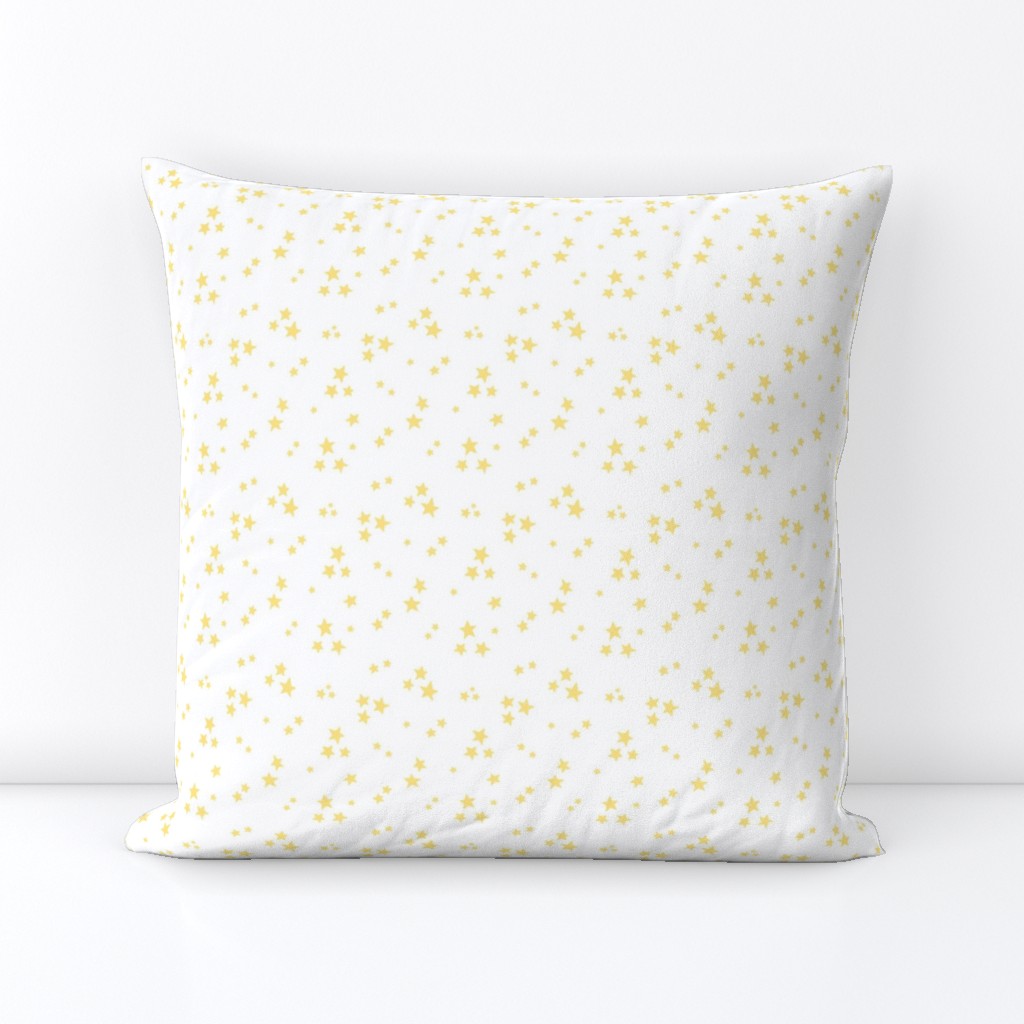 starry stars SM sunshine yellow on white