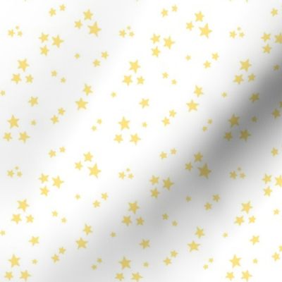 starry stars SM sunshine yellow on white