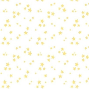 starry stars SM sunshine yellow on white