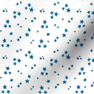 starry stars SM royal blue on white