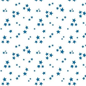 starry stars SM royal blue on white