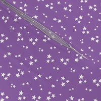 starry stars SM white on amethyst purple