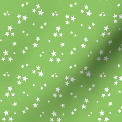 starry stars SM white on apple green