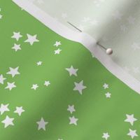 starry stars SM white on apple green