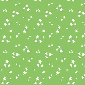 starry stars SM white on apple green