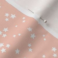 starry stars SM white on blush pink